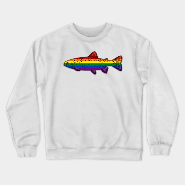 Rainbow Trout Crewneck Sweatshirt by somekindofguru